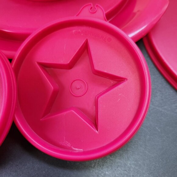 Tupperware Jello Mold Jel-N-Serve 7 Piece Set Four Design Inserts 616 - Picture 4 of 10